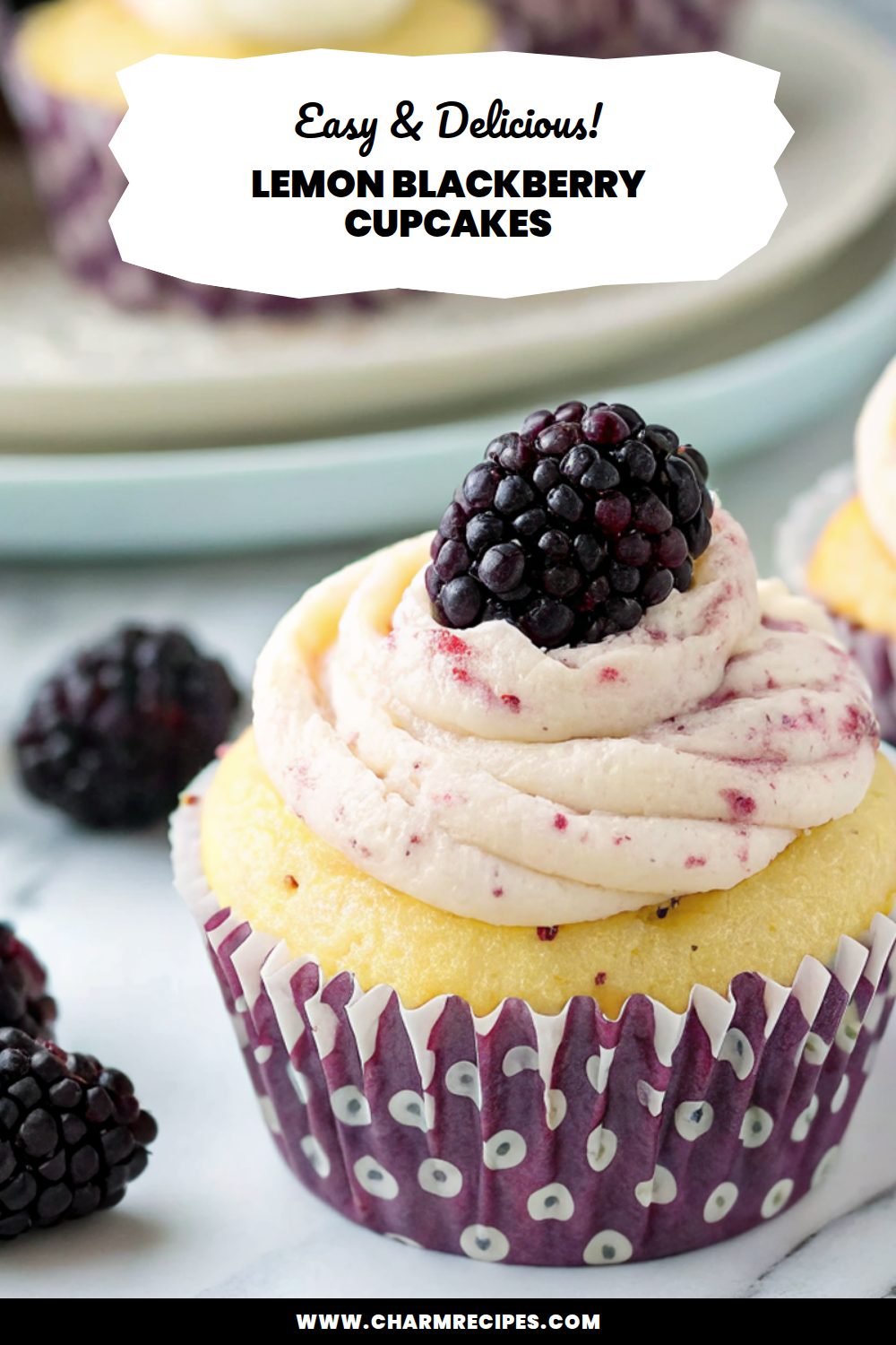 Lemon Blackberry Cupcakes Recipe