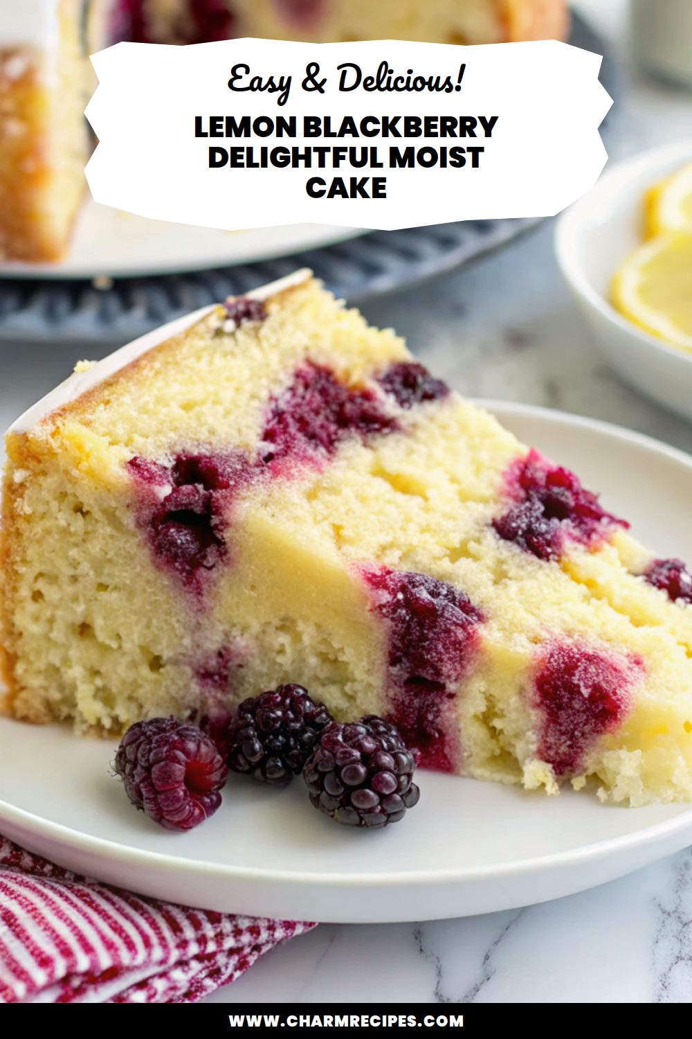 Lemon Blackberry Delightful Moist Cake