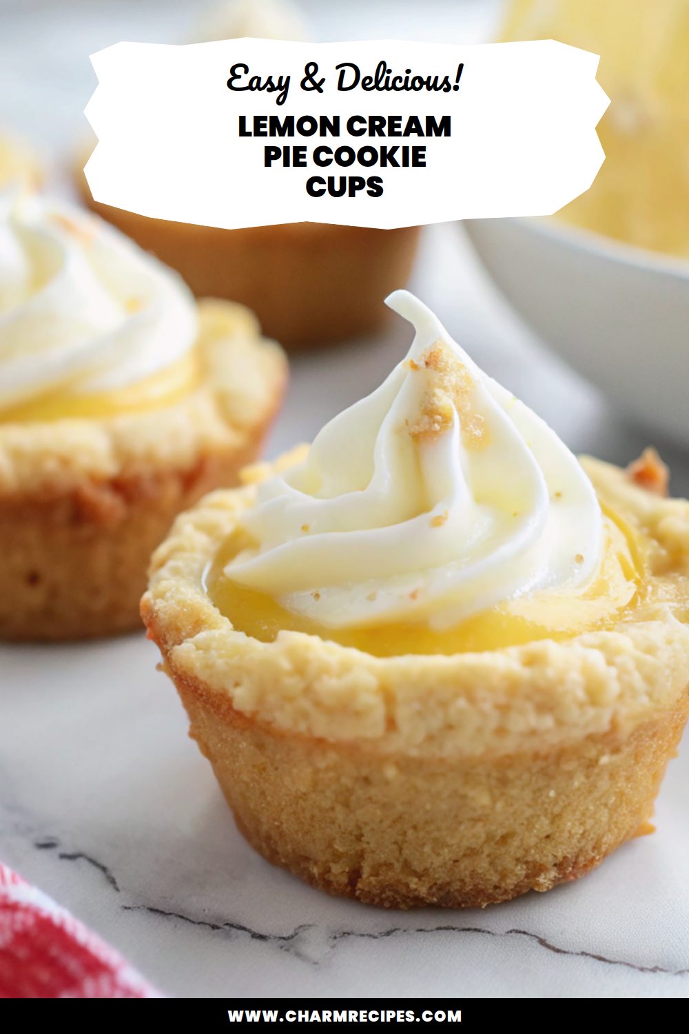 Lemon Cream Pie Cookie Cups