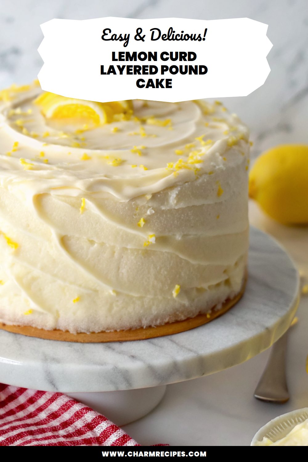 Lemon Curd Layered Pound Cake