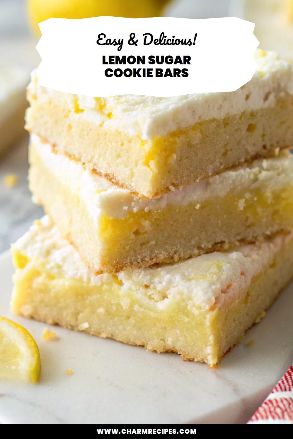 Lemon Sugar Cookie Bars