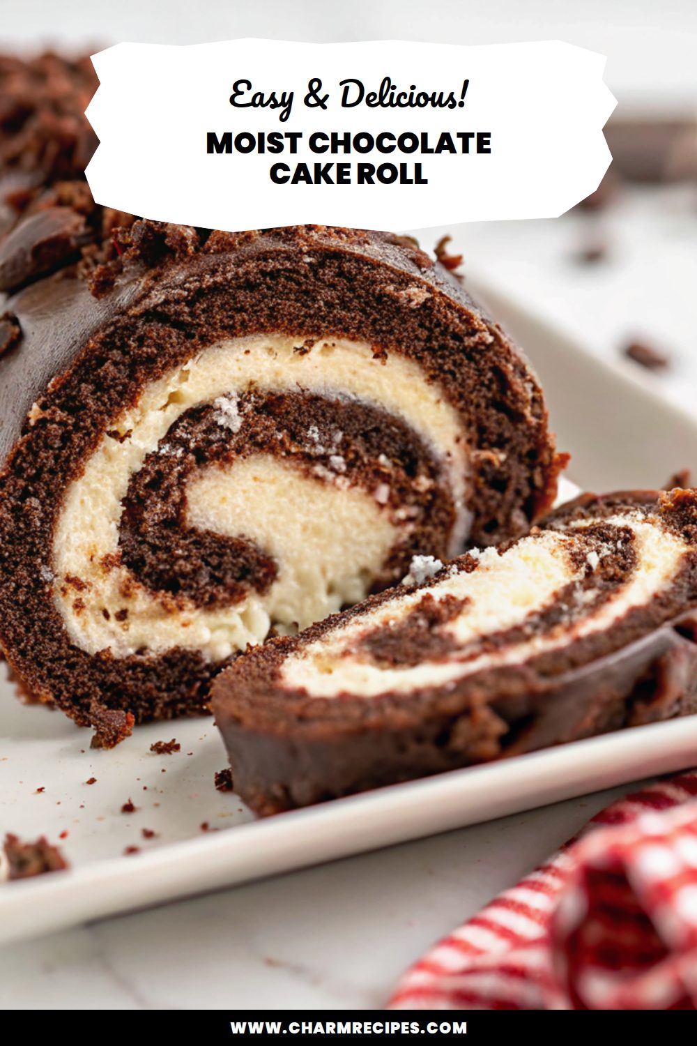 Moist Chocolate Cake Roll Recipe