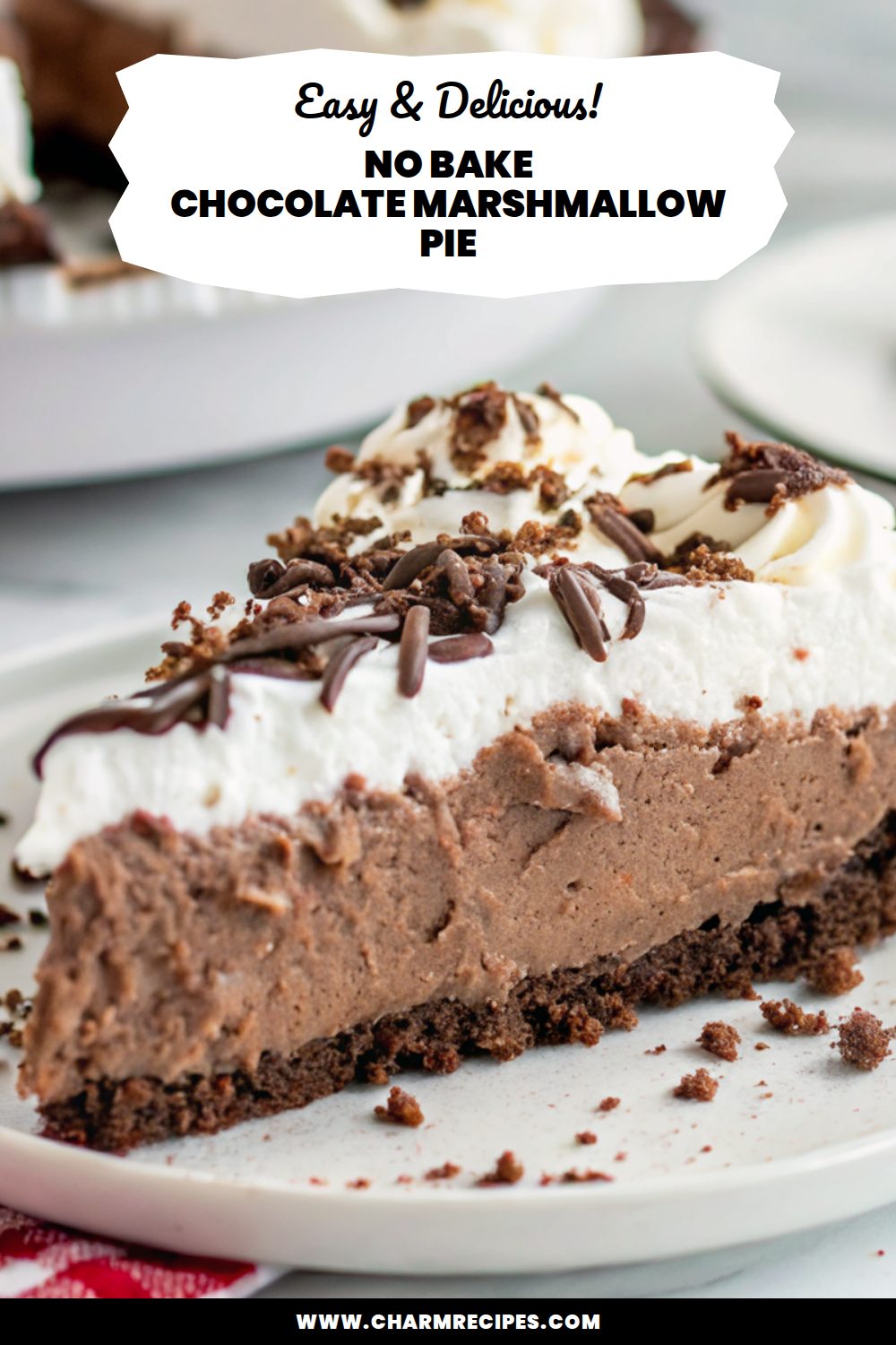 No Bake Chocolate Marshmallow Pie