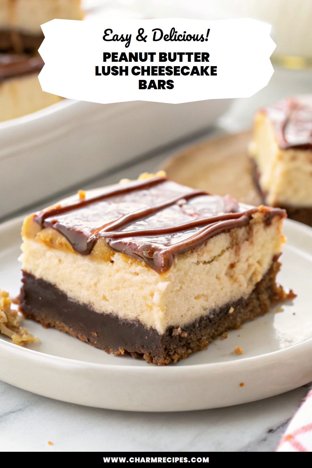 Peanut Butter Lush Cheesecake Bars