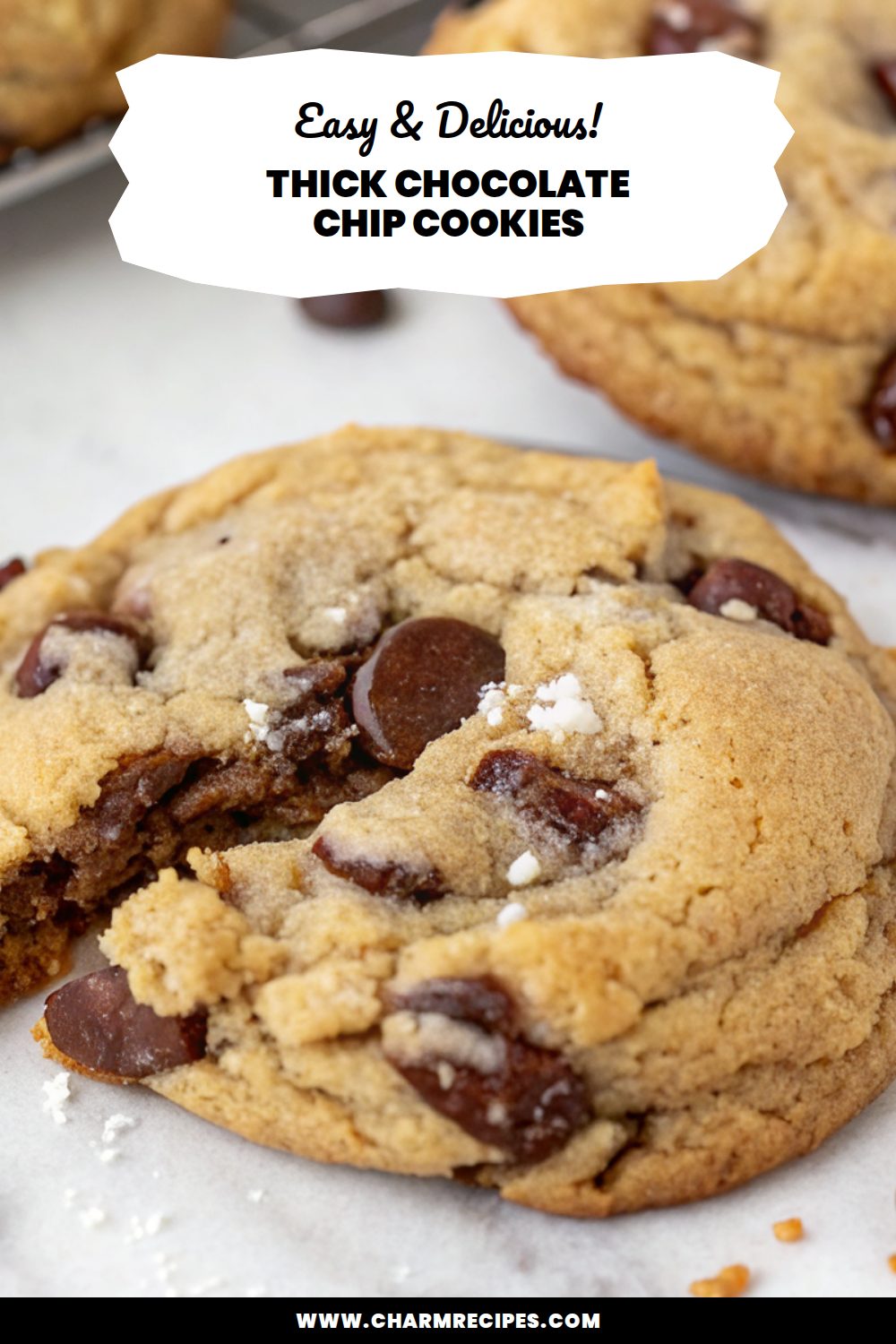 Thick Chocolate Chip Cookies