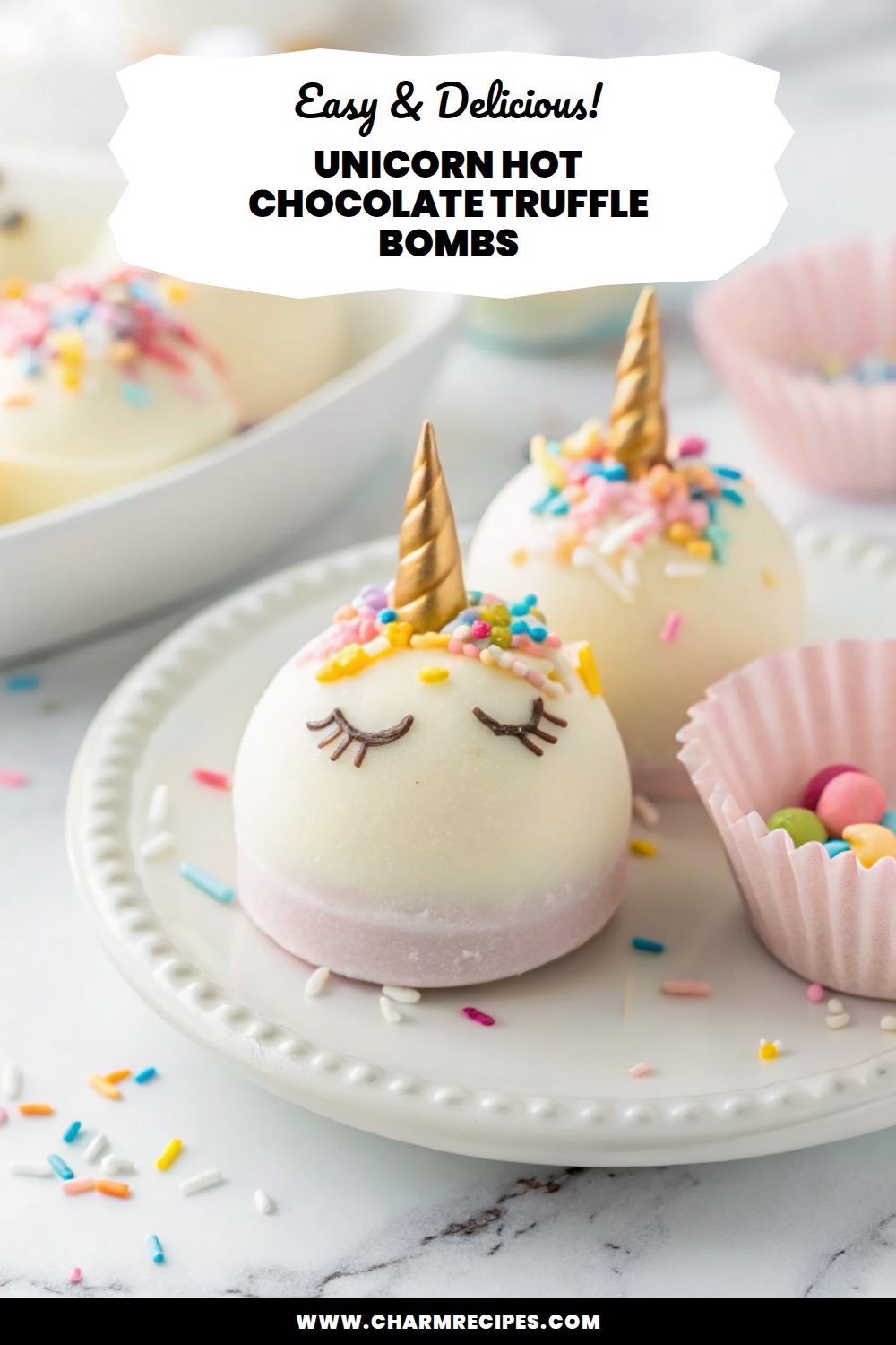 Unicorn Hot Chocolate Truffle Bombs