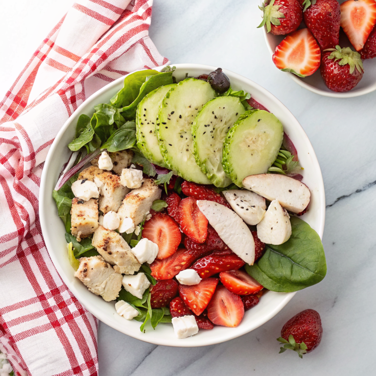 Chicken Strawberry Salad with Lemon Vinaigrette