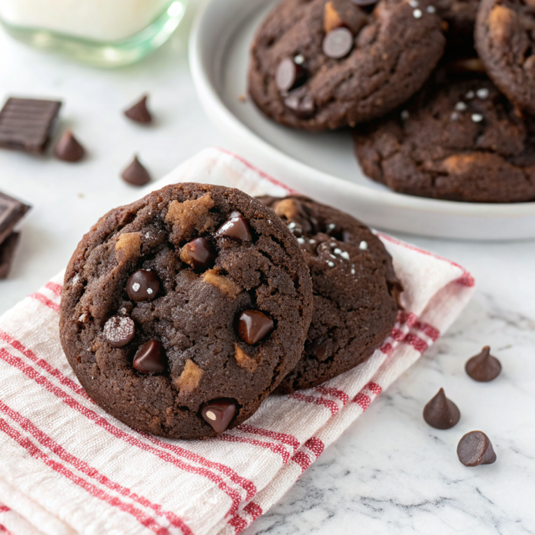 Double Chocolate Chip Soft Baked Cookies
