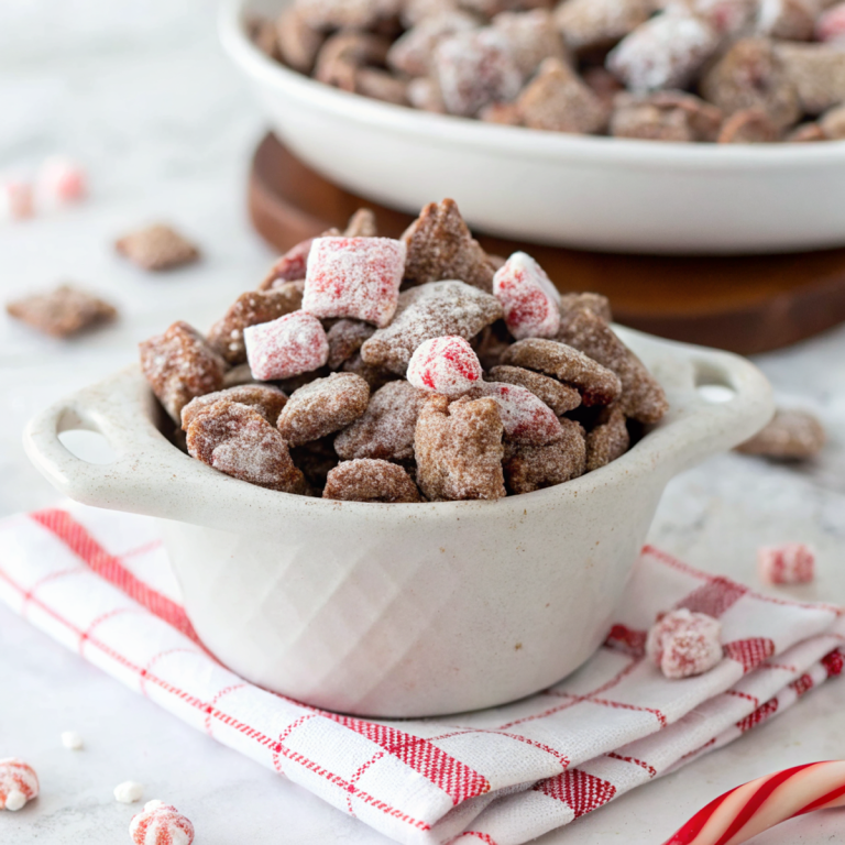 Double Chocolate Peppermint Puppy Chow