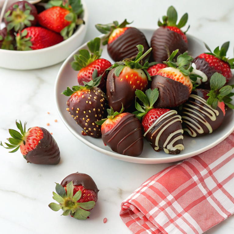Easy Chocolate Covered Fresh Strawberries