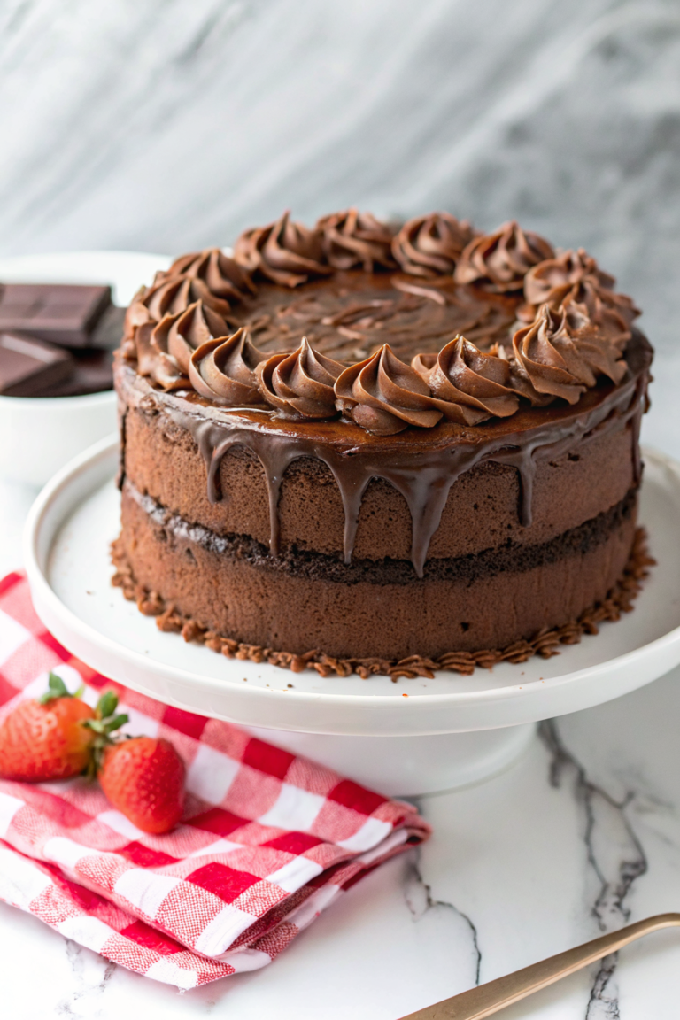 Moist Classic Double Layer Chocolate Cake