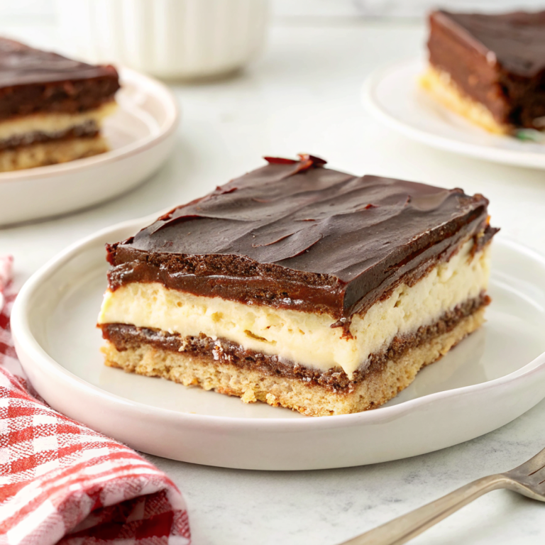 No Bake Chocolate Eclair Cake