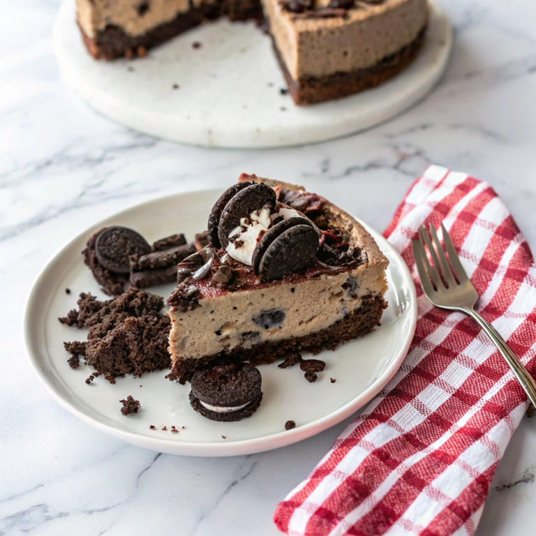 No Bake Chocolate Oreo Cheesecake