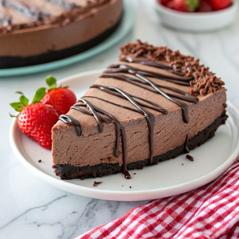 No Bake Rich Chocolate Cheesecake