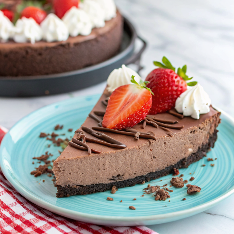 No Bake Rich Chocolate Cheesecake