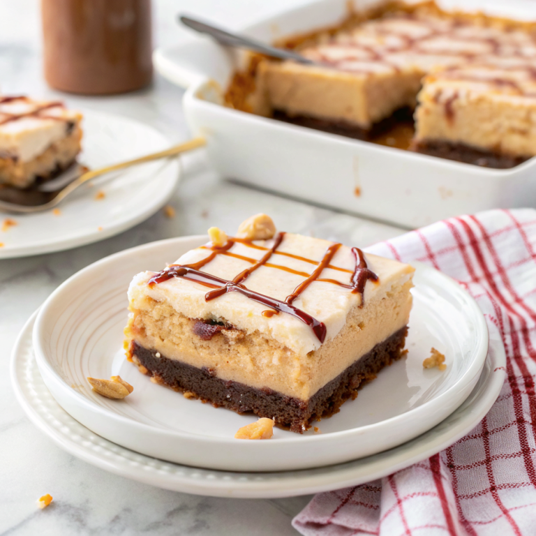 Peanut Butter Lush Cheesecake Bars