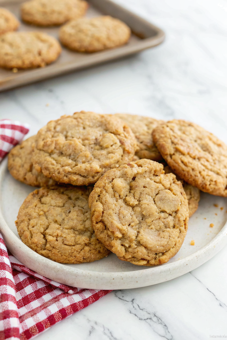 Peanut Butter Oatmeal Chewy Cookies