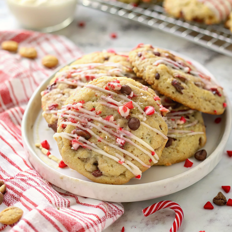 Peppermint Chocolate Chip Soft Baked Cookies