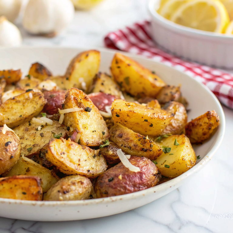 Roasted Lemon Garlic Crispy Potatoes