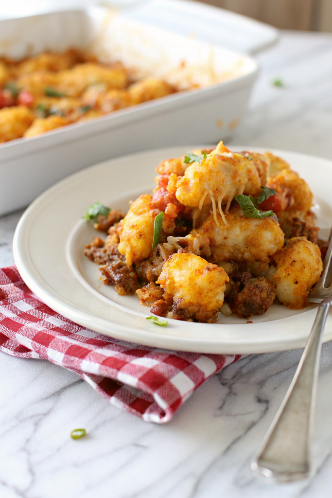 Sloppy Joe Tater Tot Casserole